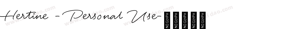 Hertine - Personal Use字体转换